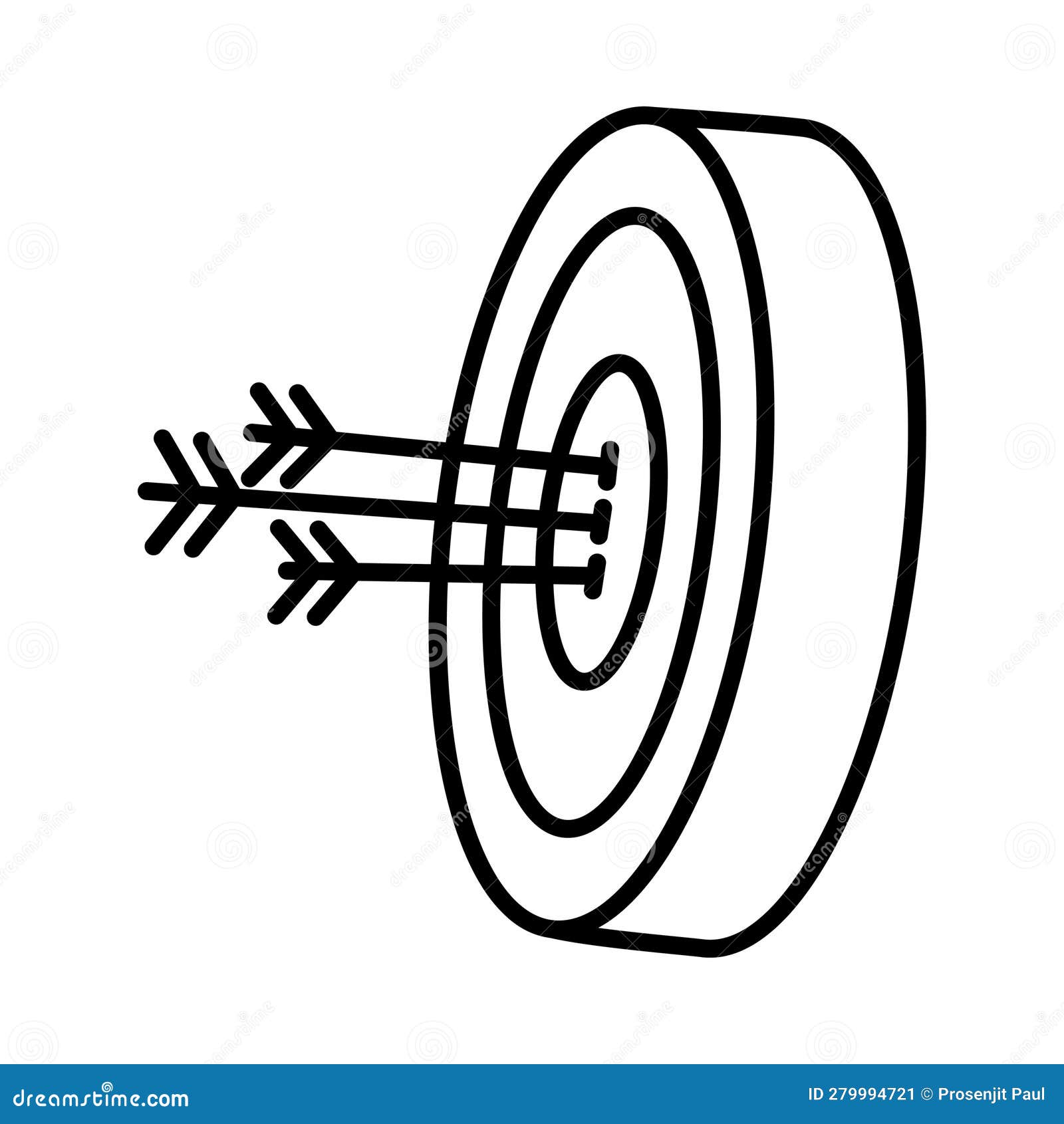 Target, Goal, Arrow, Archery on Target Icon Stock Vector Illustration