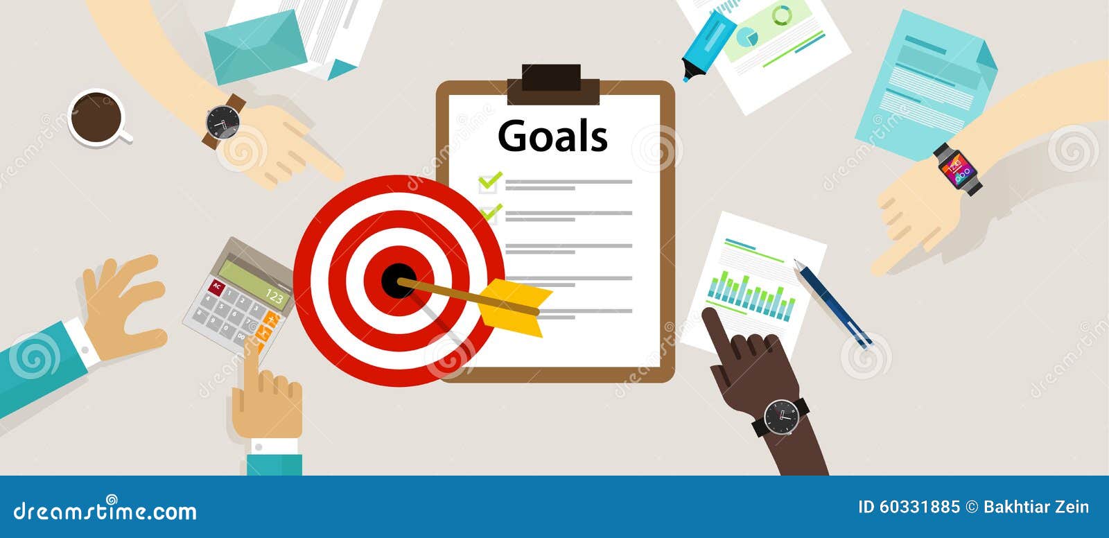 target goals  icon success business strategy concept team work