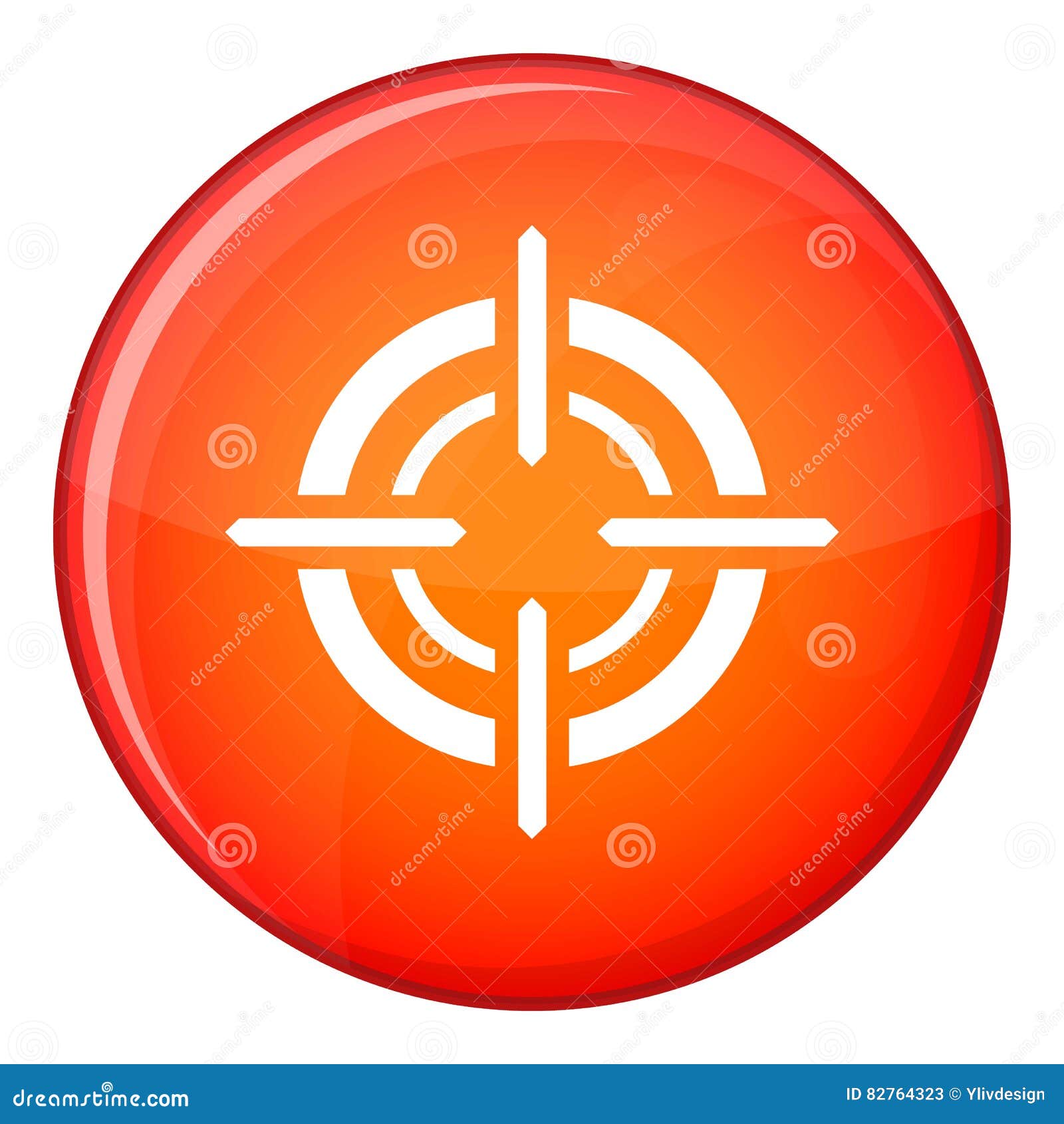 Target icon, flat style stock vector. Illustration of military - 82764323