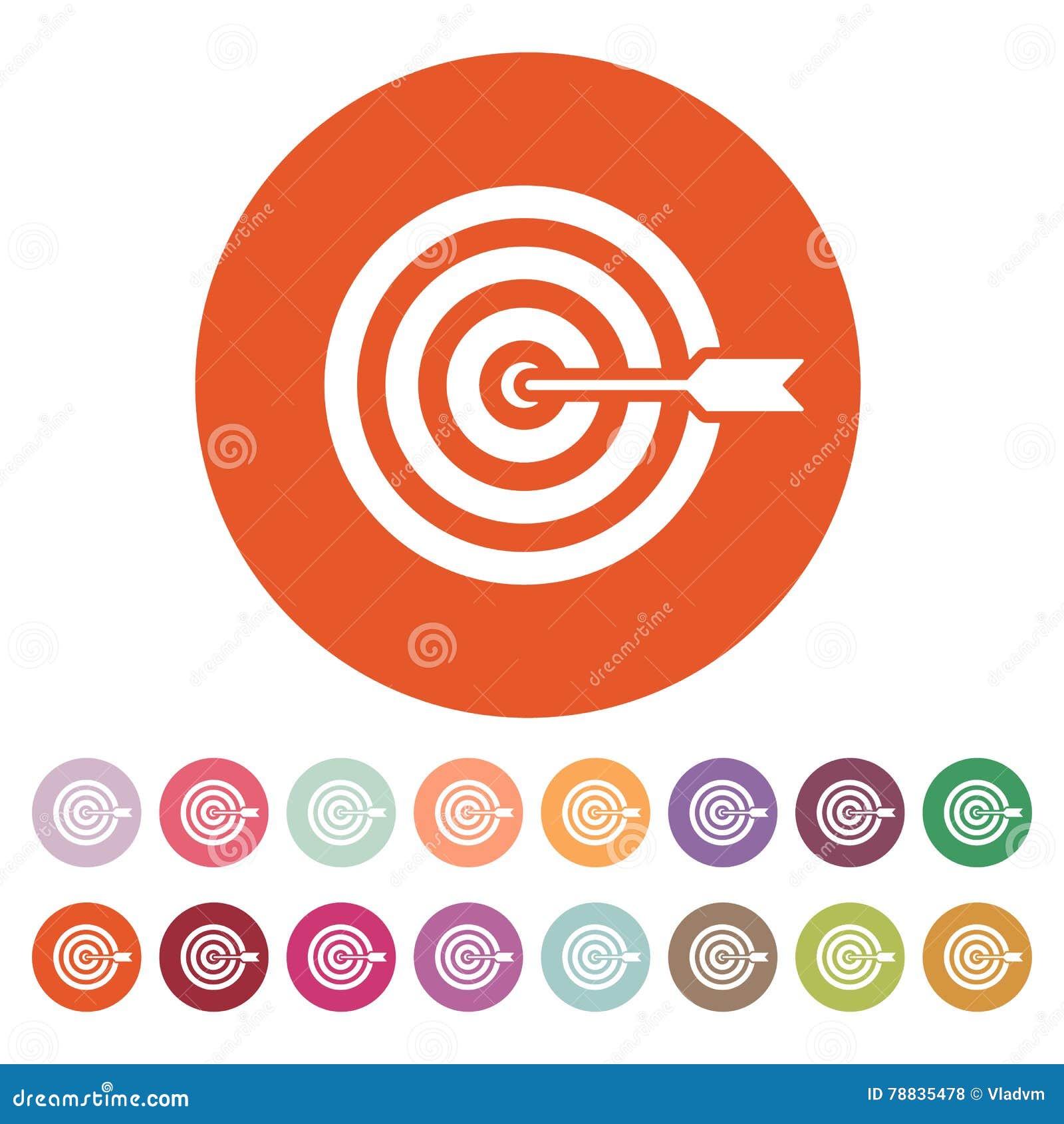 The Target Icon. Target Symbol Stock Vector Illustration of game