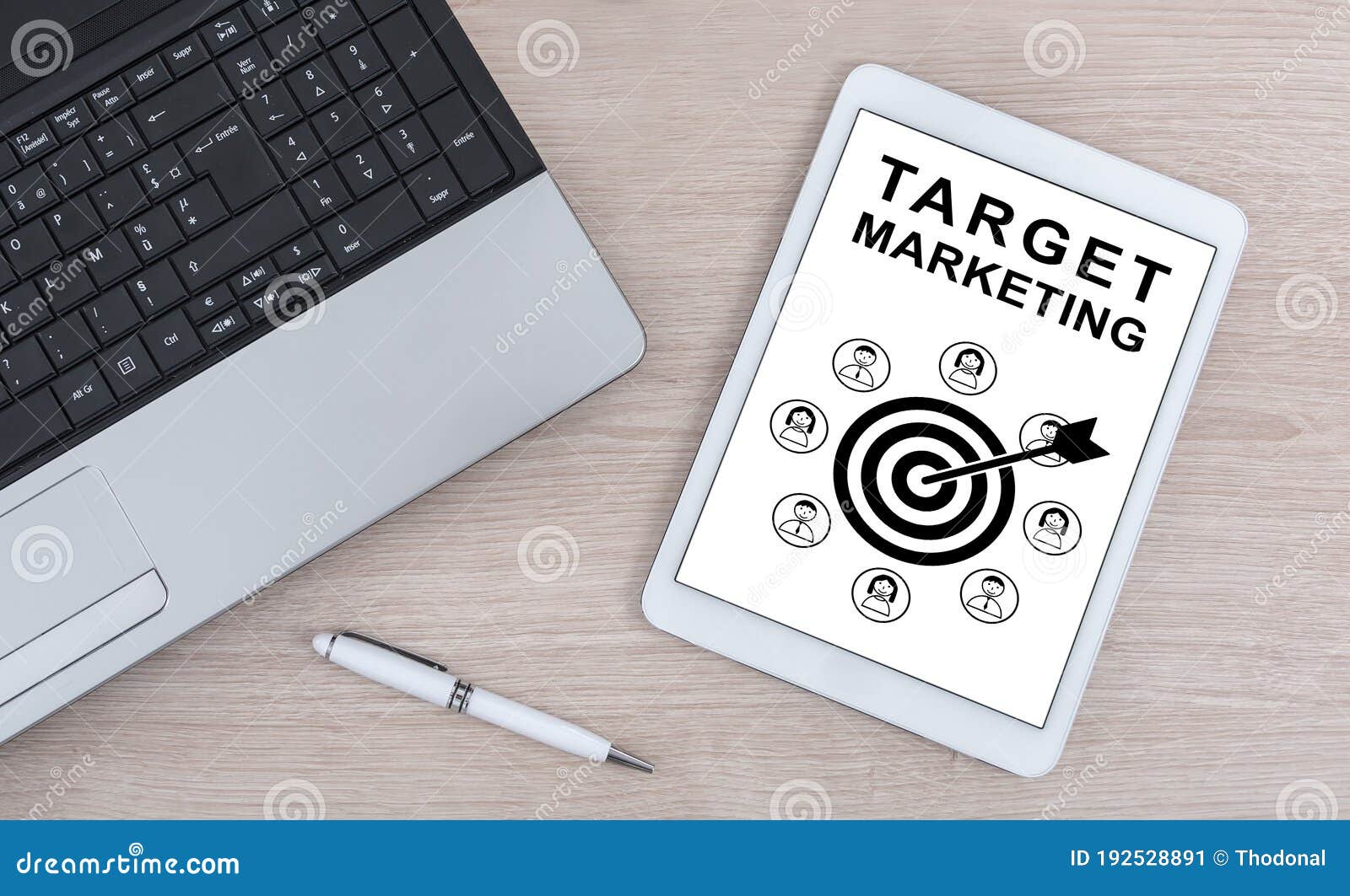 Target Marketing Concept on a Digital Tablet Stock Image Image of