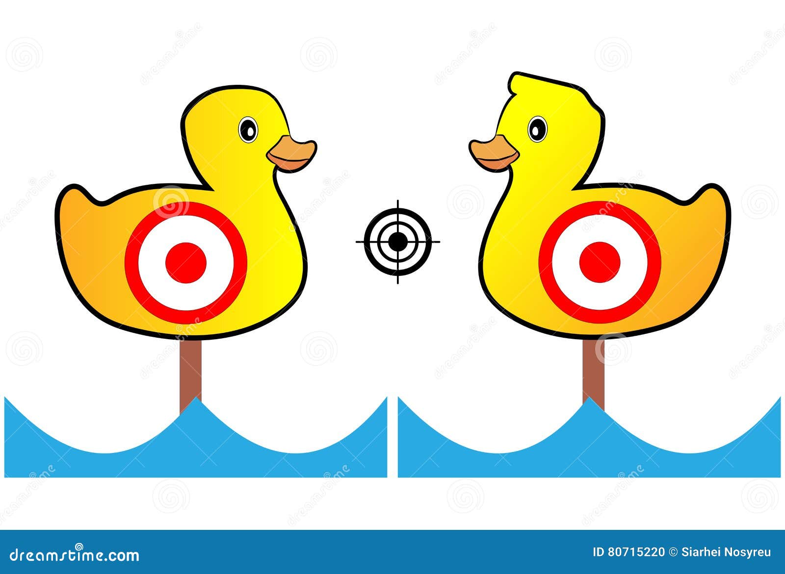 Shooting Game Ducks Stock Illustrations