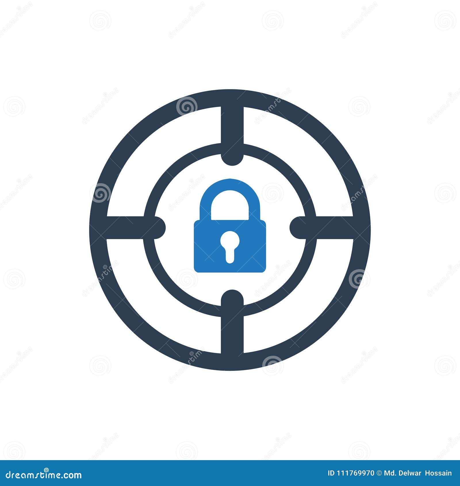 Target protection icon stock vector. Illustration of secure 111769970