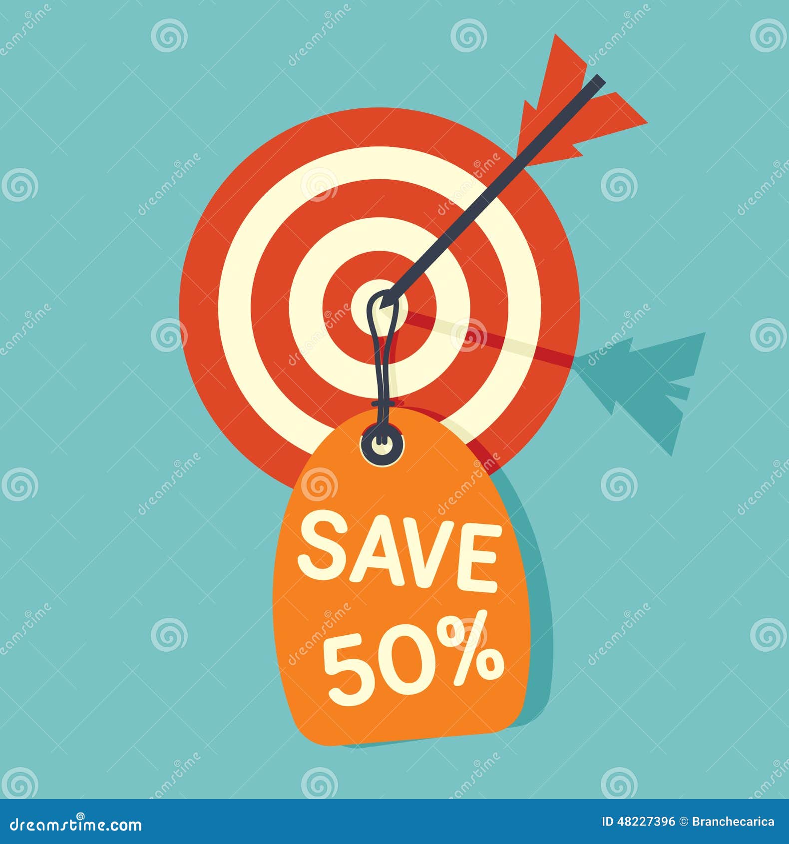 Target sale stock vector. Illustration of clearance, arrow 48227396
