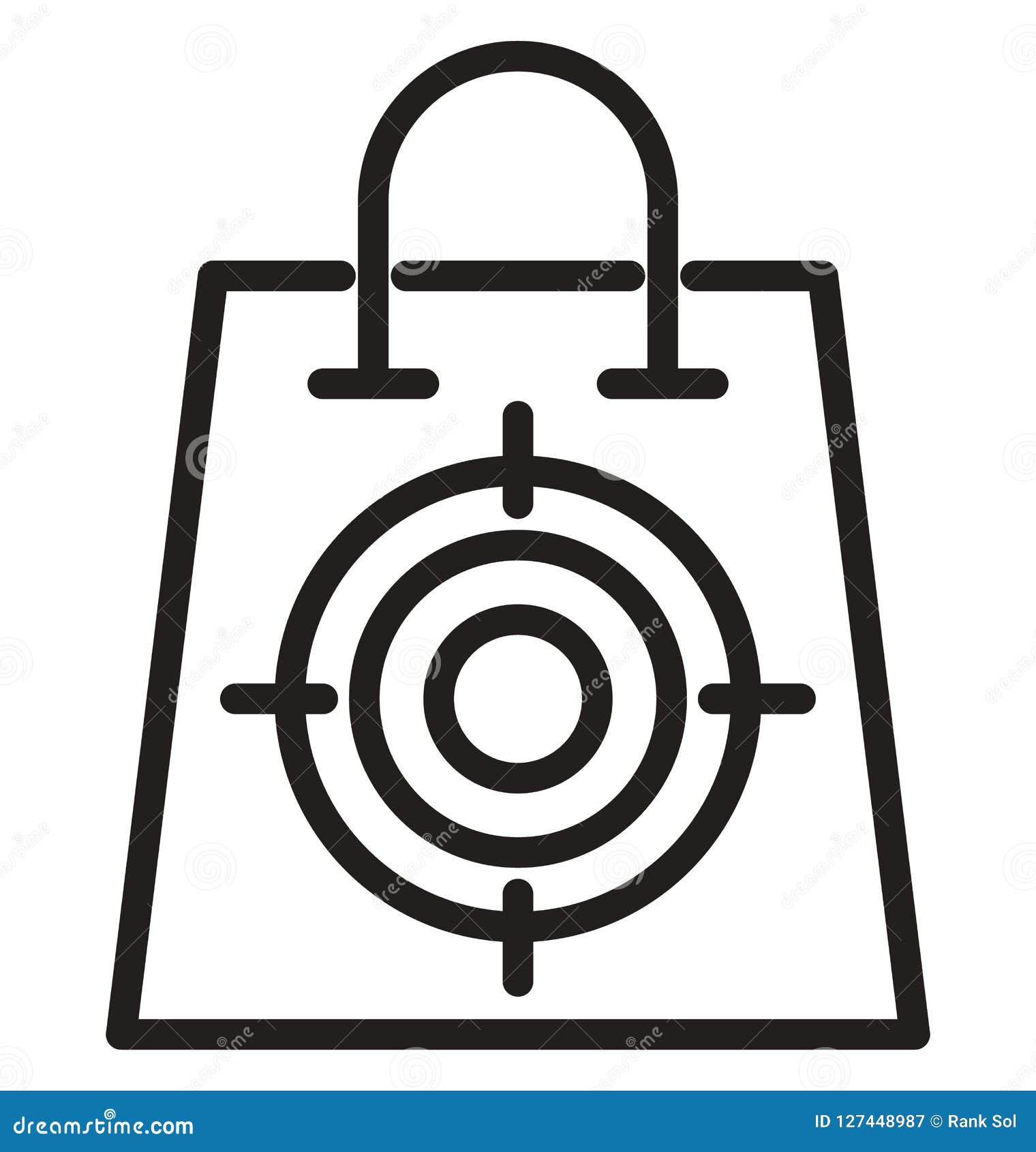 target shopping, focus line   icon can be easily modified and edit