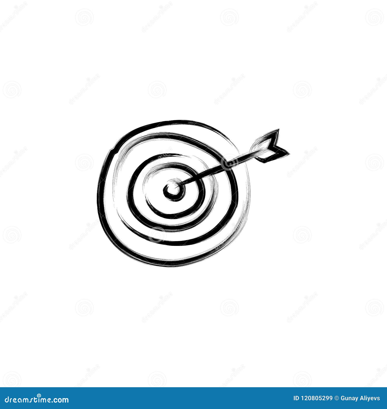 Target Sketch Style Illustration Stock Illustration - Illustration of