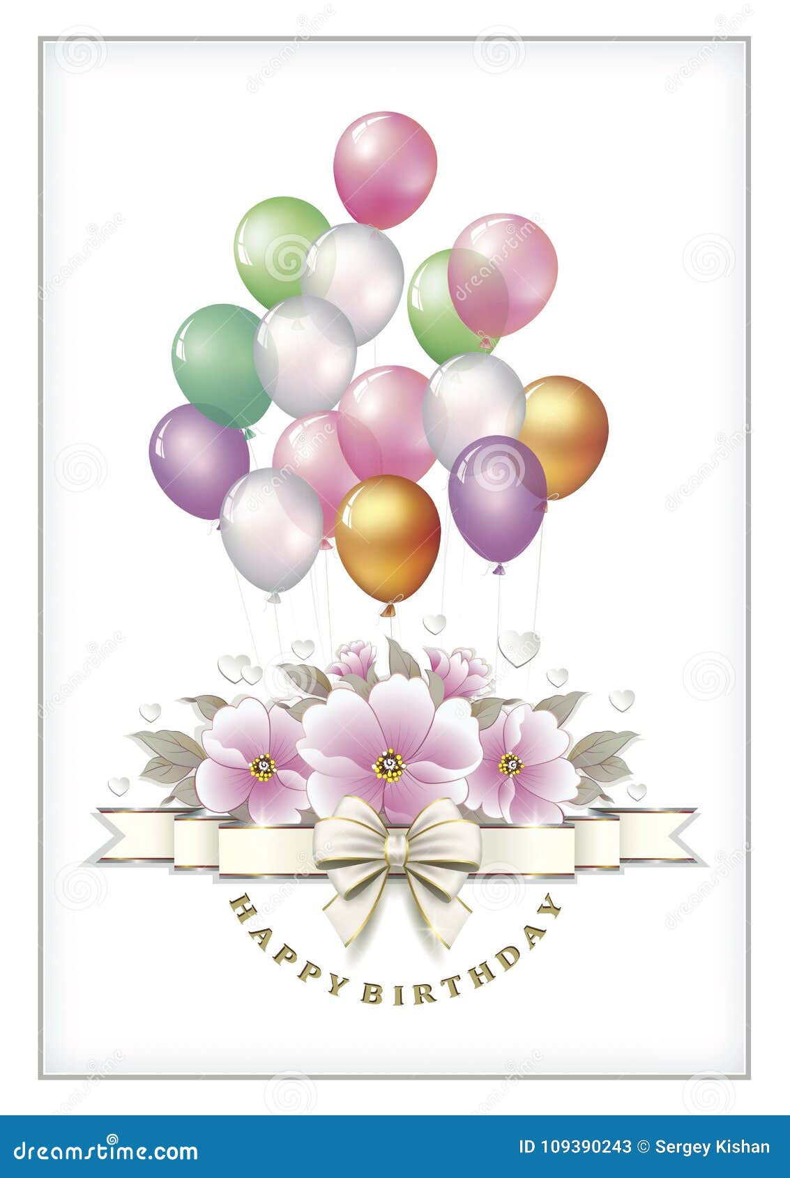 Tarjeta De Cumpleaños Con Las Flores Y Los Globos Ilustración del Vector - Ilustración de globos, postal: 109390243 Tarjeta De Cumpleaños Con Las Flores Y Los Globos Ilustración del Vector - Ilustración de globos, postal: 109390243