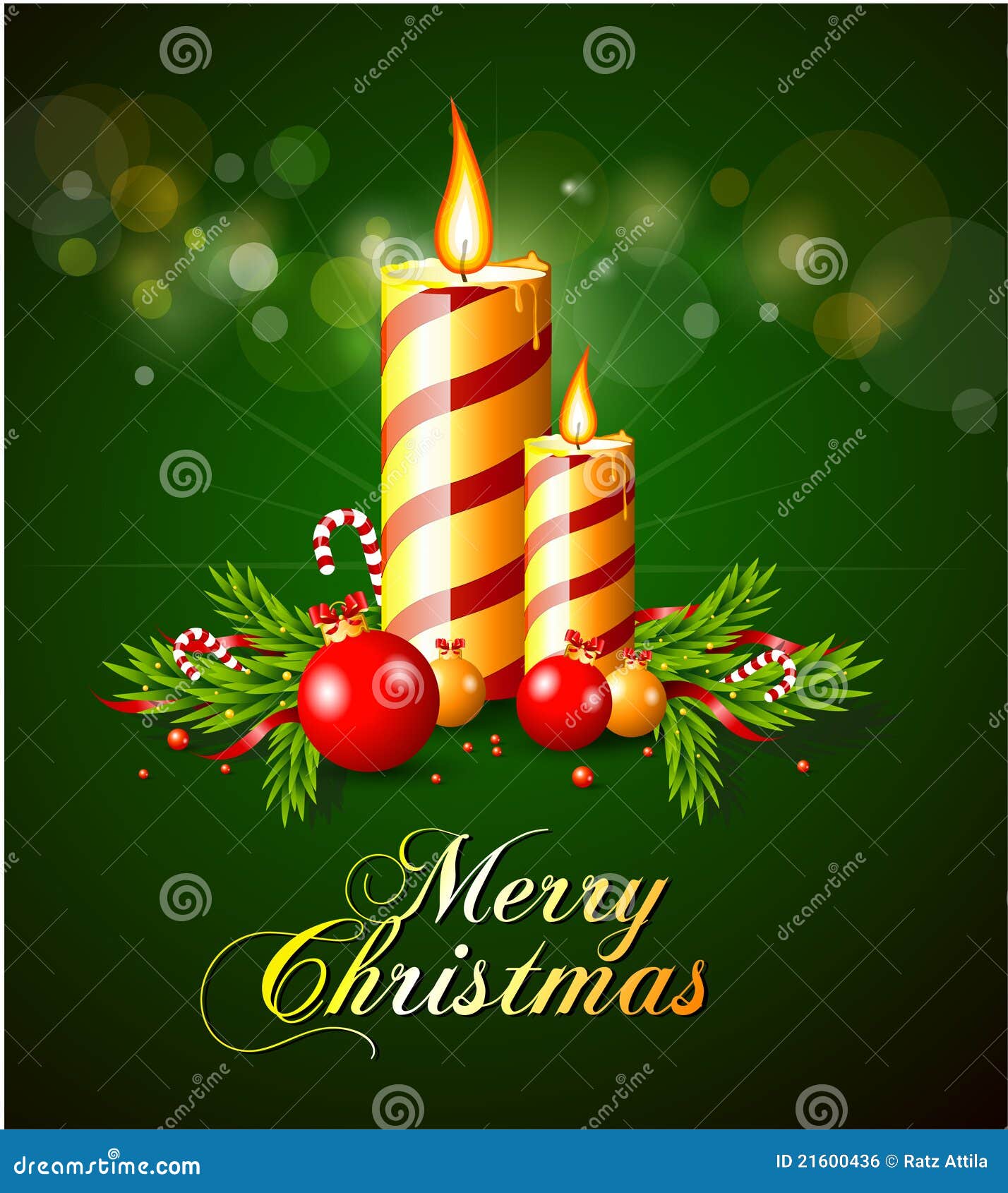 Tarjeta De Felicitación De La Feliz Navidad Con Las Velas Ilustración del Vector Ilustración de brillante, celebre: 21600436