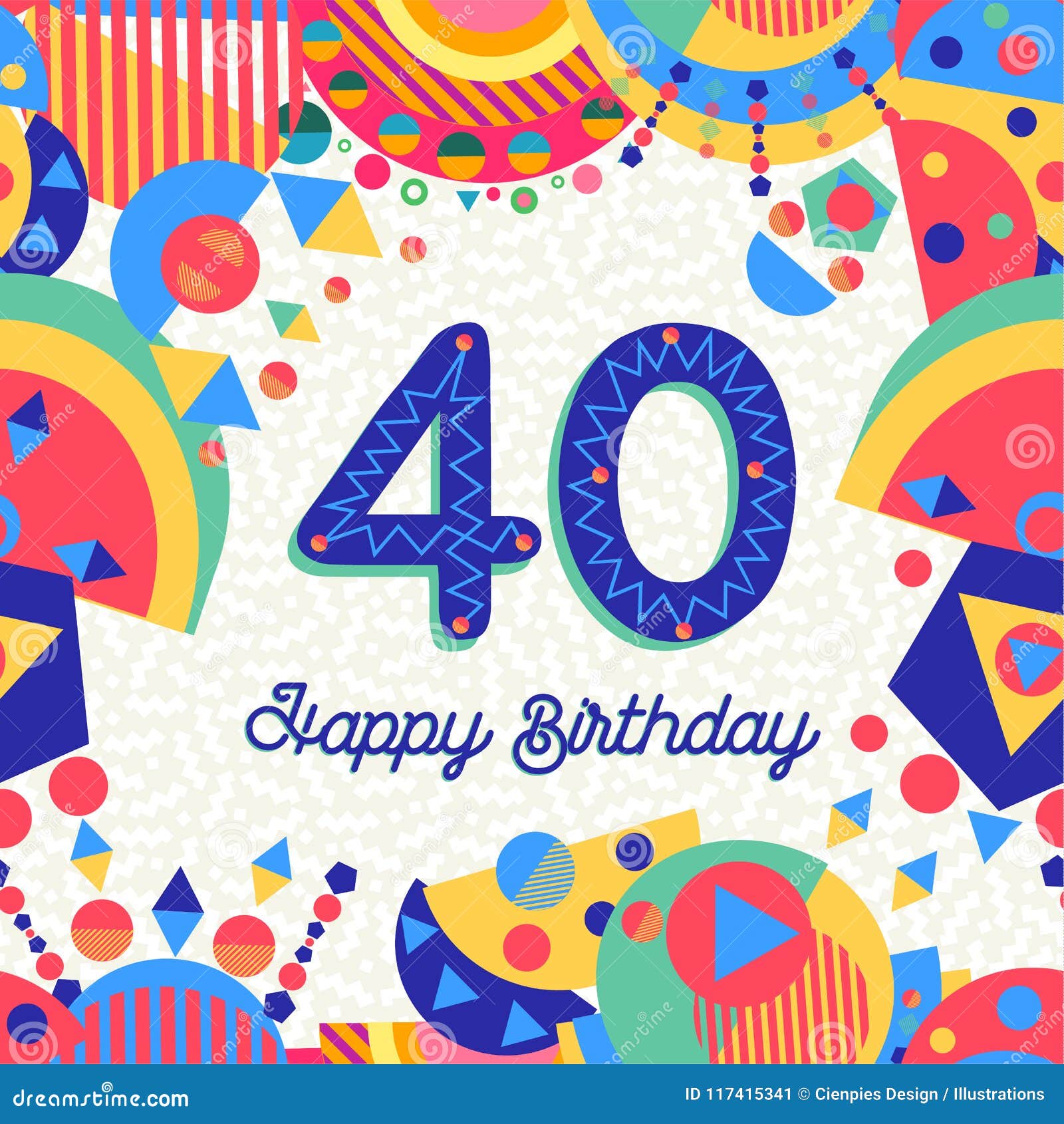 ≫ Tarjeta de Felicitación 40 Cumpleaños - ⭐ Miles de Fiestas ⭐