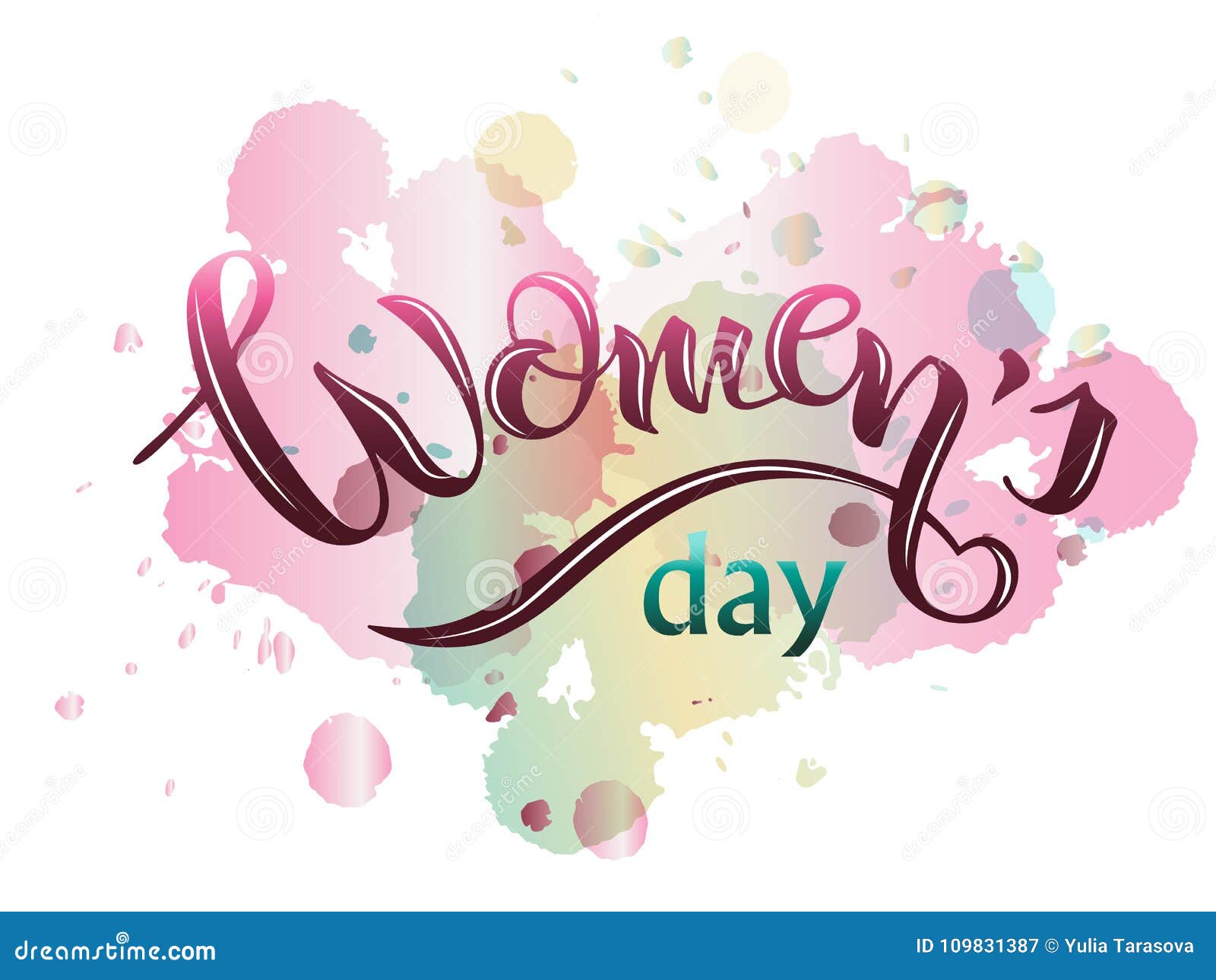 Tarjeta De Letras Para El Día Para Mujer Ilustración del Vector -  Ilustración de sorpresa, textura: 109831387