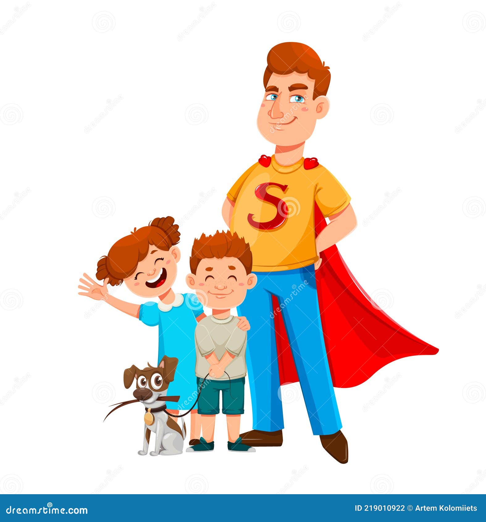 Tarjeta Del Día Del Padre Feliz. Papá Con Niños Ilustración del Vector - Ilustración de lifestyle, mascota: 219010922 Tarjeta Del Día Del Padre Feliz. Papá Con Niños Ilustración del Vector - Ilustración de lifestyle, mascota: 219010922