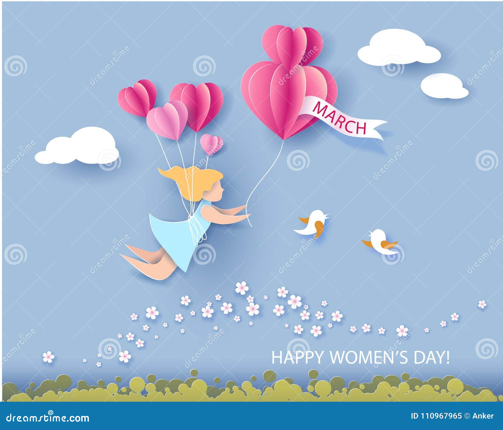 Tarjeta Para El Día Para Mujer Del 8 De Marzo Ilustración del Vector -  Ilustración de amor, corte: 110967965