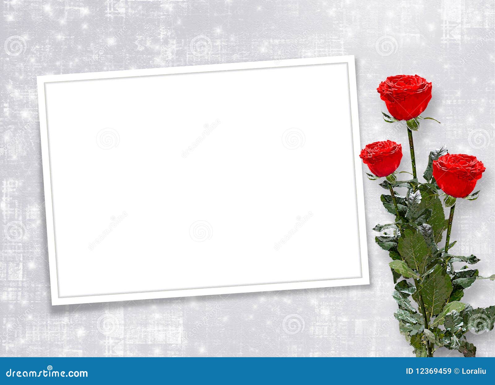Tarjeta Para La Invitación Con Las Rosas Rojas Stock de ilustración -  Ilustración de arqueamiento, ojal: 12369459
