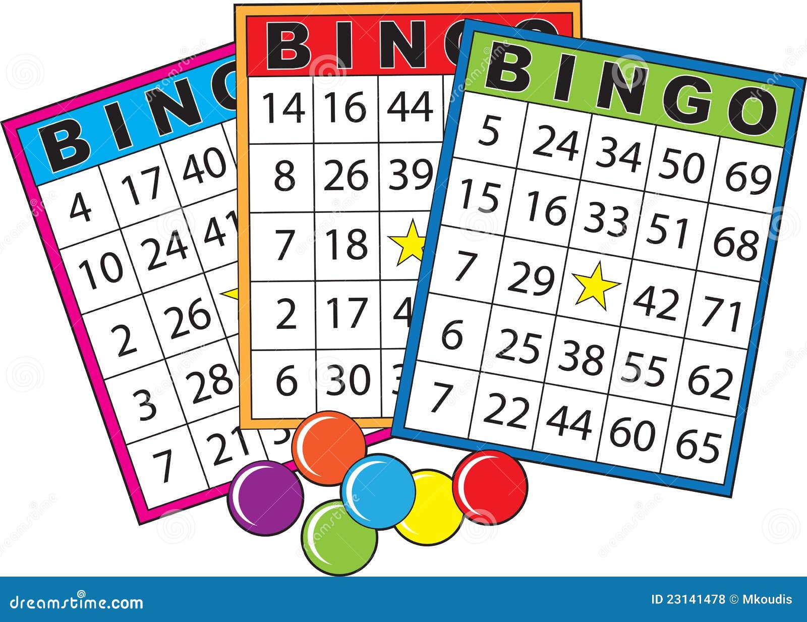 Tarjetas del bingo stock de ilustración. Ilustración de rojo 23141478