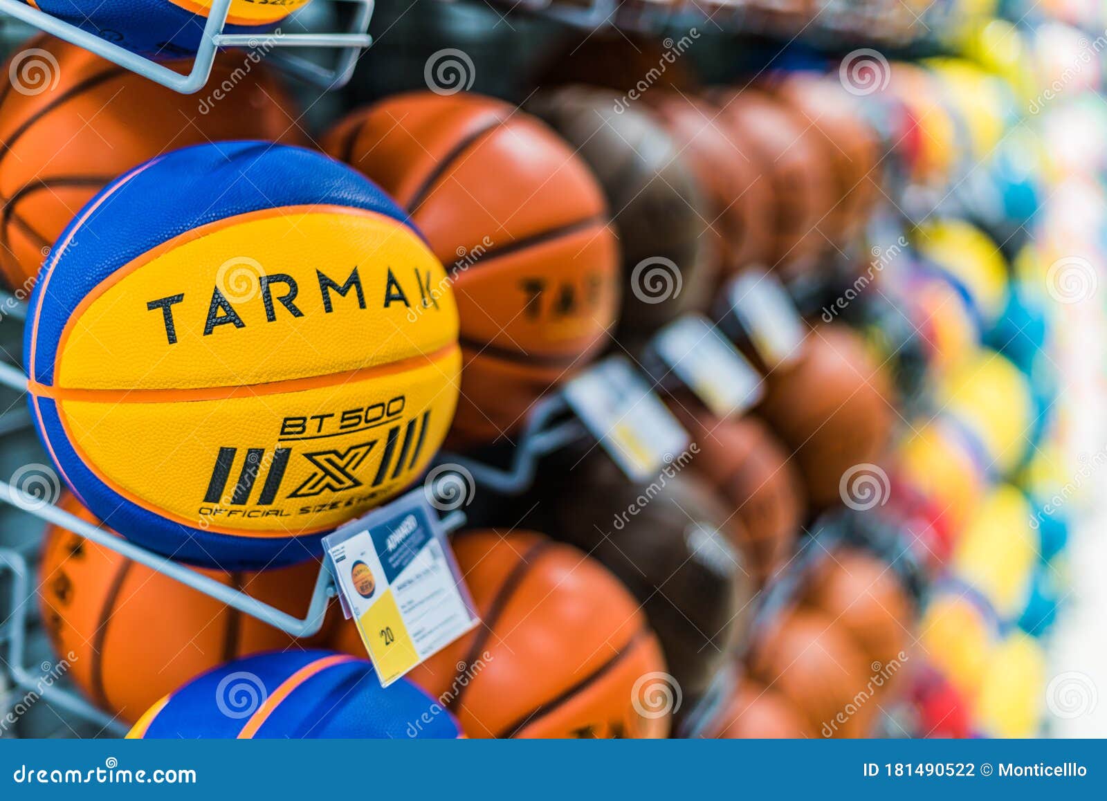 Tarmak Basketballs Put Up for Sale in the Decathlon Store Editorial Photography