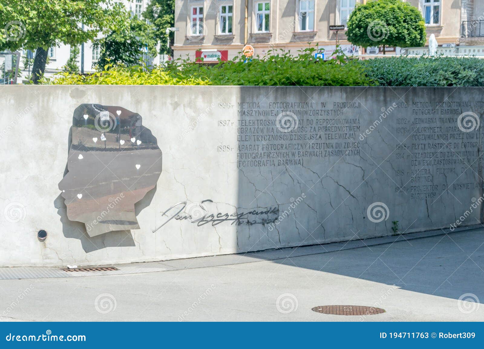 Memorial of Polish Inventor Jan Szczepanik Editorial Stock Photo 