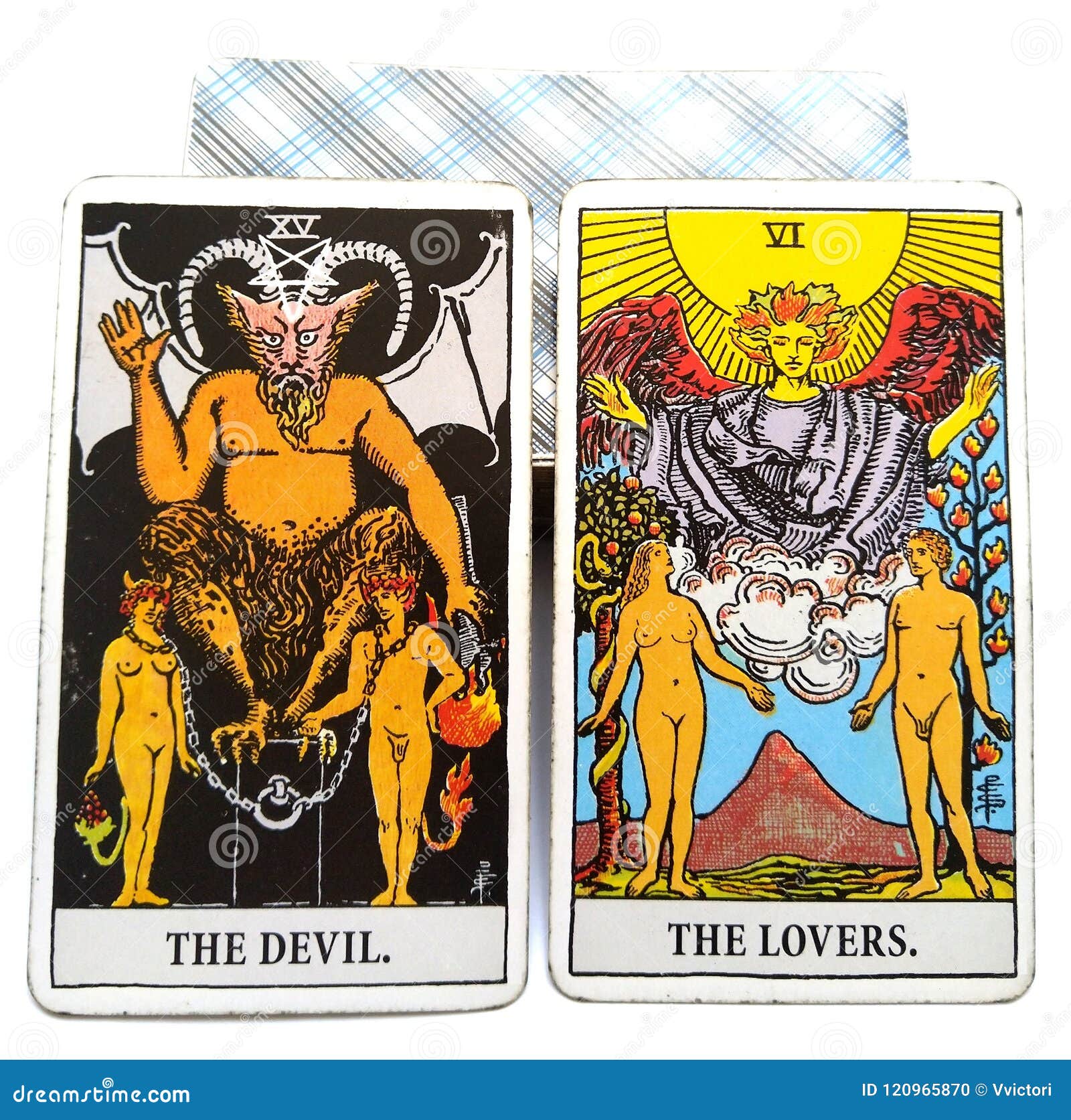 tarot birth card devil / lovers