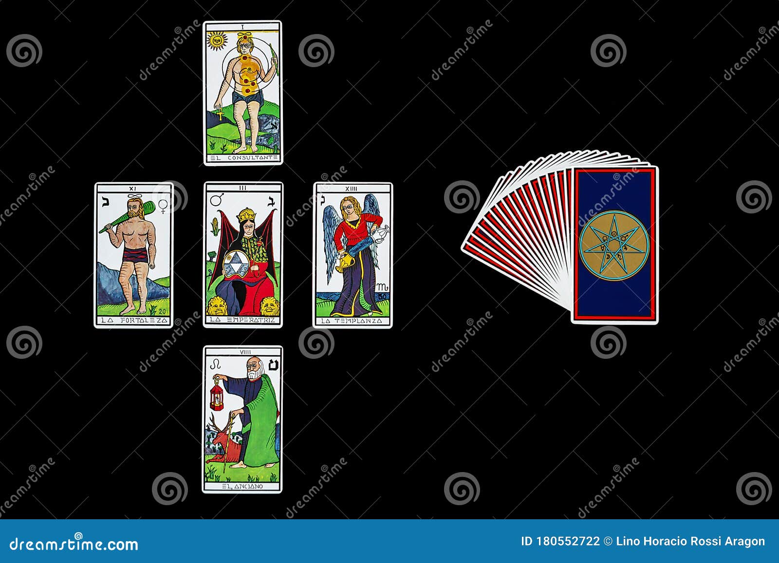 Tarot Cards Arranged for Fortune Telling Editorial Photography Image