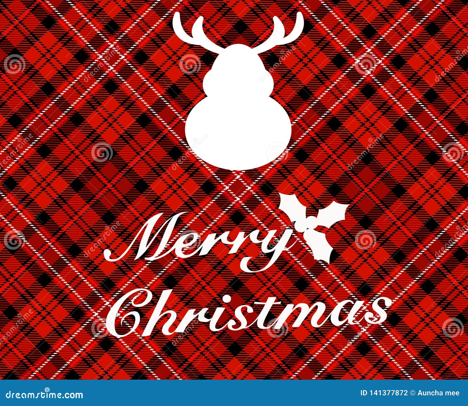 tartan pattern ,flannel deer head.  