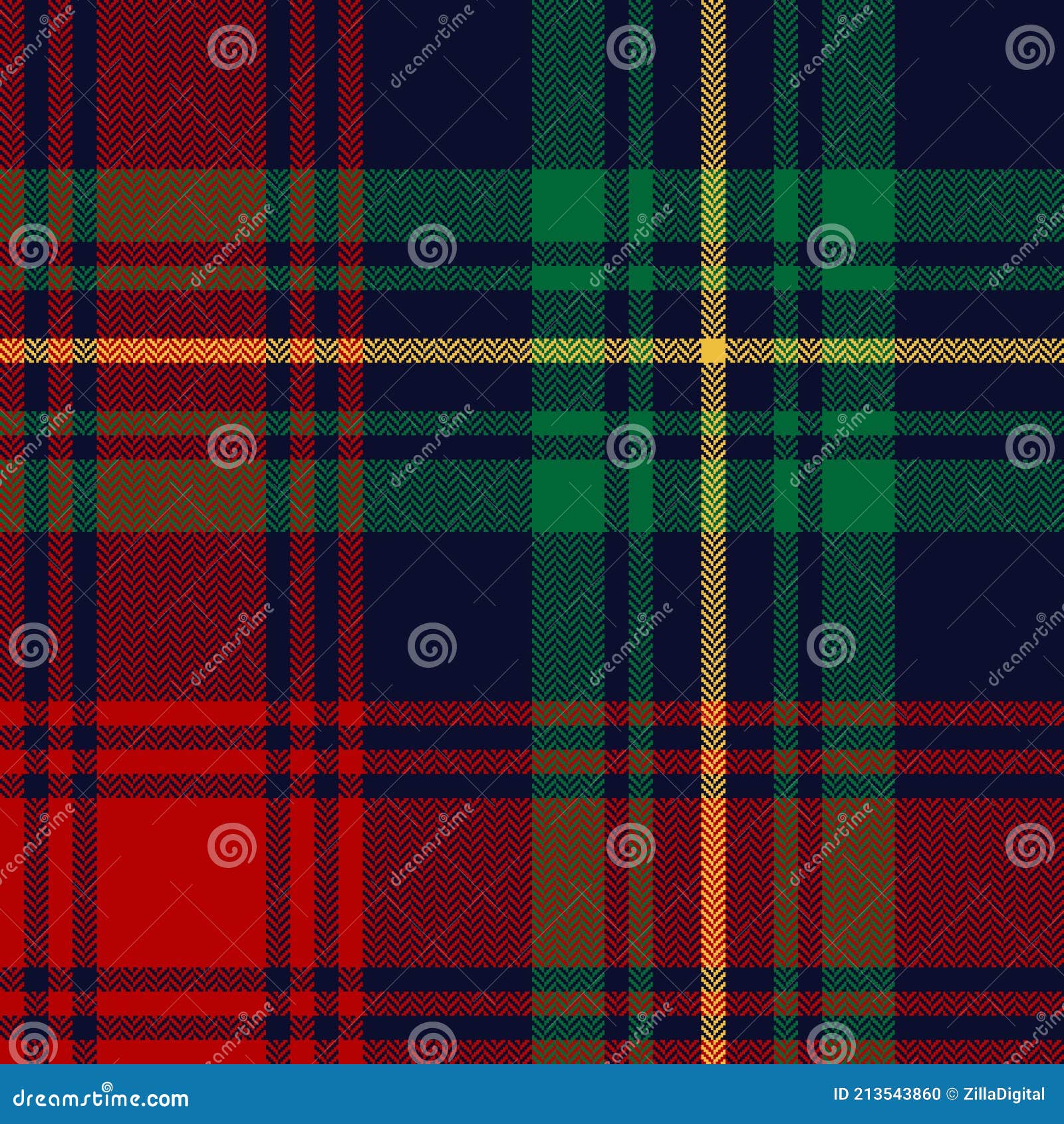 Tartan plaid pattern background. Seamless multicolored dark check