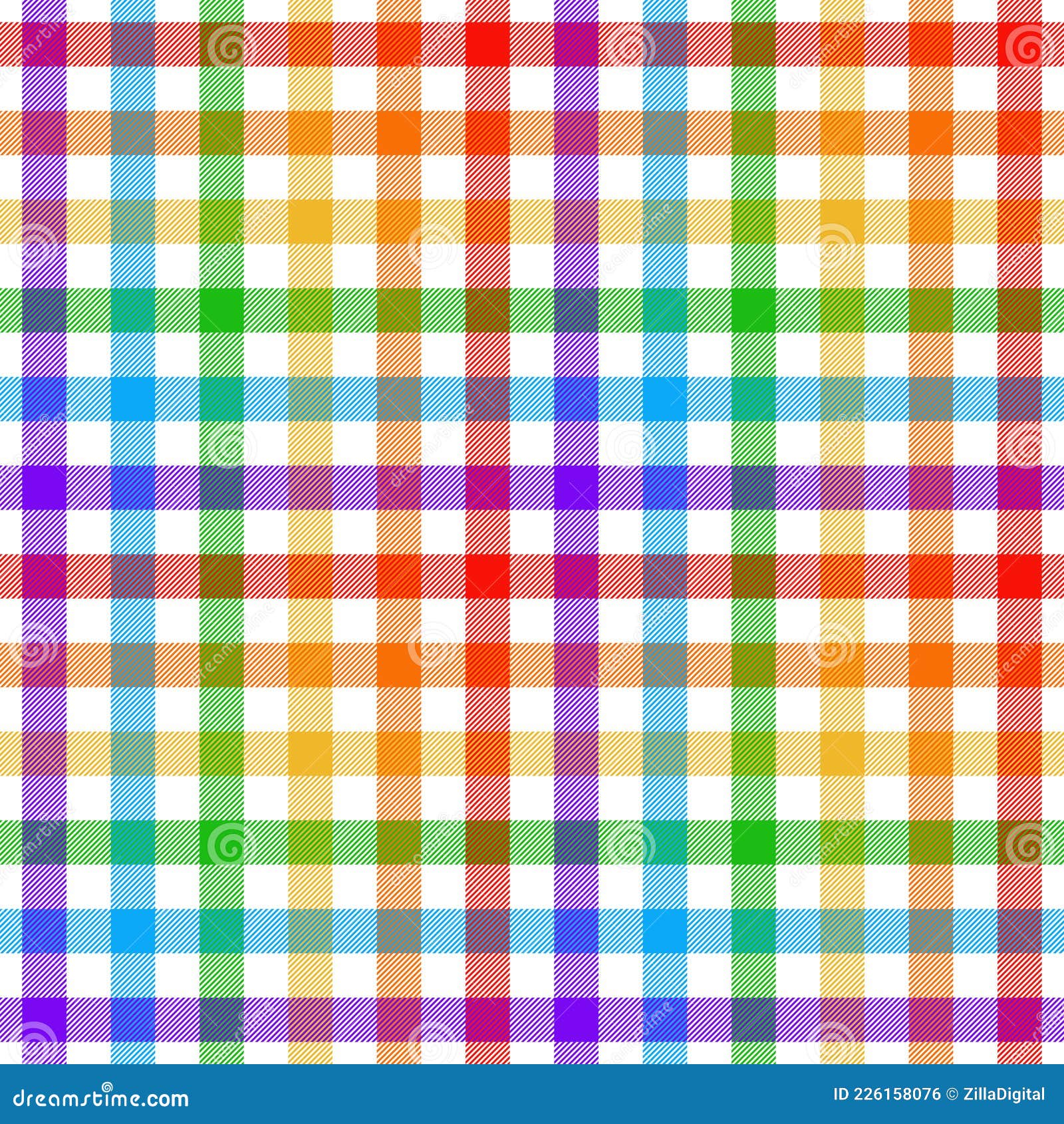 Tartan Plaid Pattern Vector. Colorful Rainbow Vichy Buffalo Check  Background for Picnic Blanket, Tablecloth, Shirt, Skirt, Dress. Stock  Vector - Illustration of plaid, rainbow: 226158076