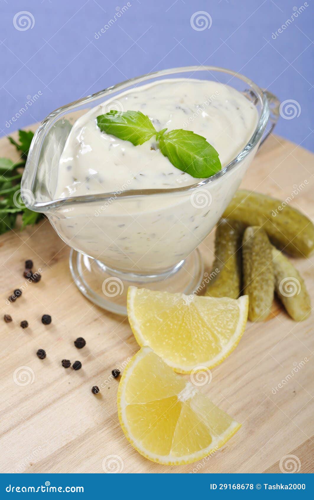 Tartare Sauce stock photo. Image of bowl, cooking, gherkins 29168678