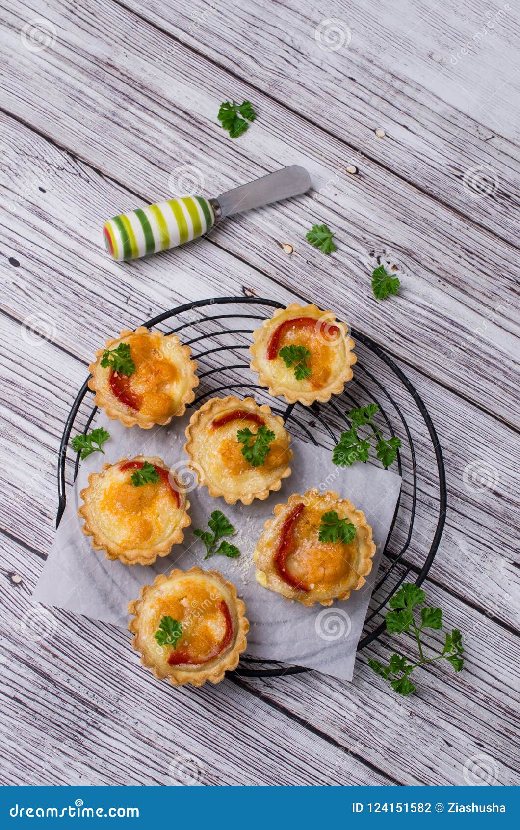 Tartlets with vegetables stock photo. Image of breakfast - 124151582