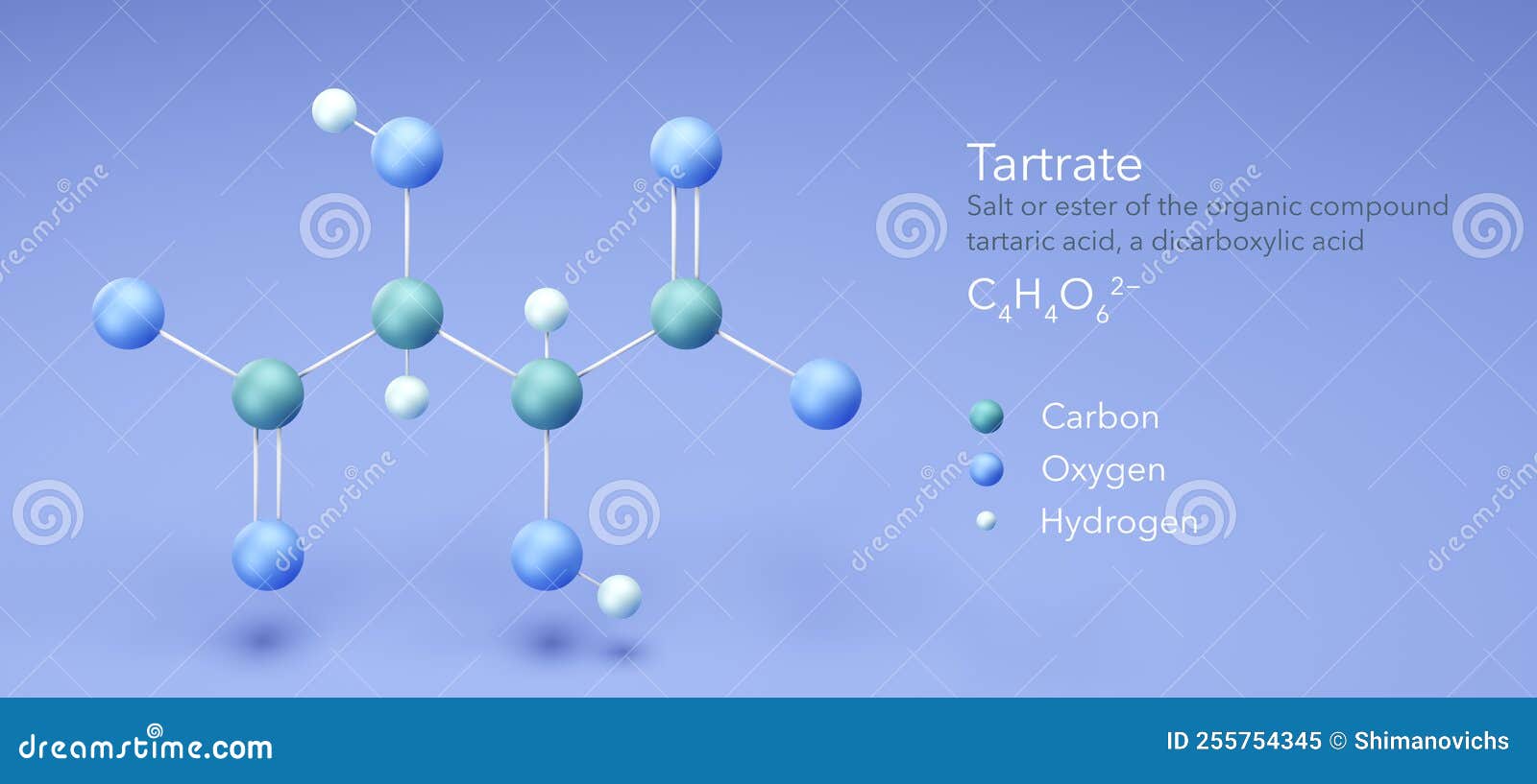 Tartrate, Salt, Ester, Molecular Structures, 3d Model, Structural ...