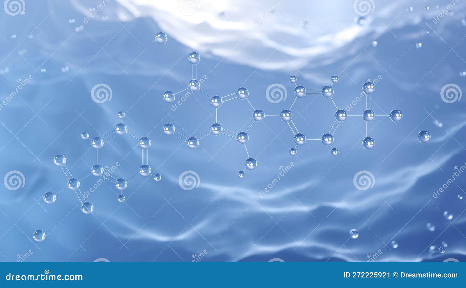 Tartrazine Molecular Structure, 3d Model Molecule, Food Dye E102, Structural Chemical Formula