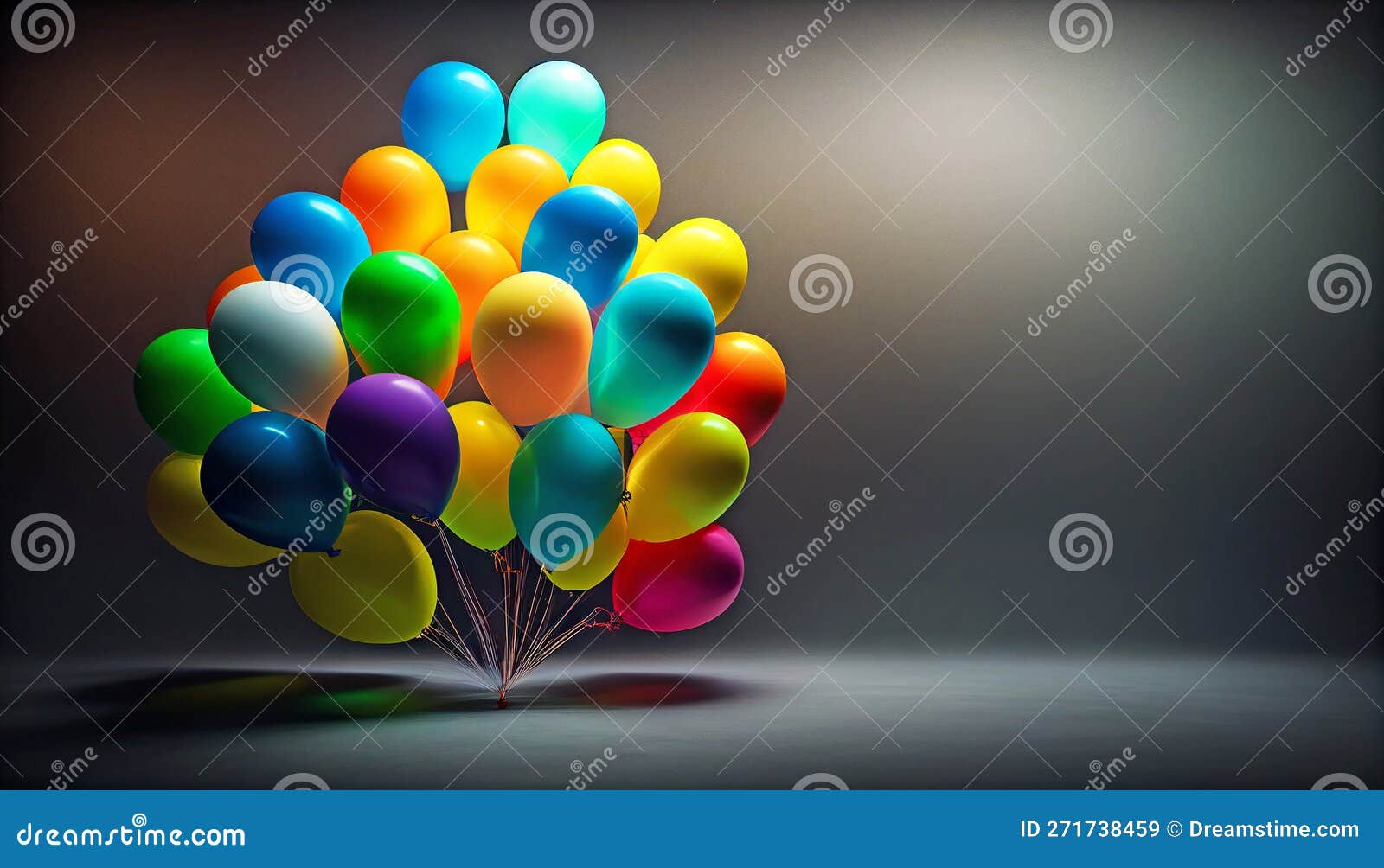 Tas De Ballons Colorés. Ai Génératif Illustration Stock - Illustration du  ballons, minimal: 271738459