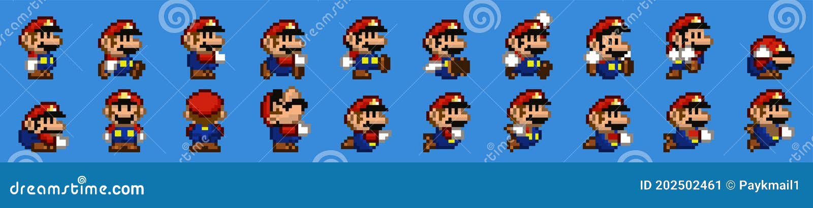 Arte De Super Mario Bros 3 Ilustração Vetorial De Design De Pixel