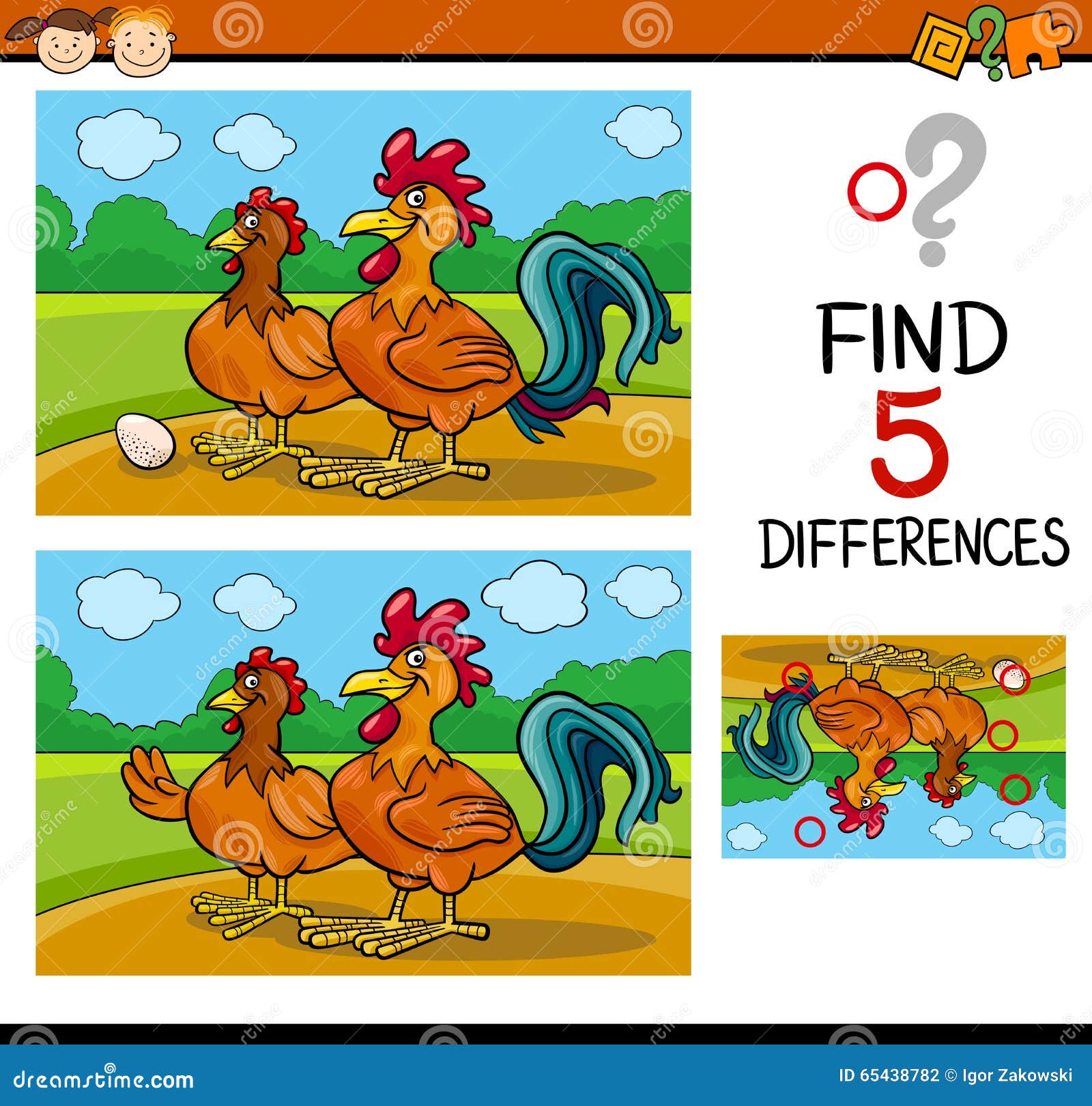 Task of Differences for Child Stock Vector - Illustration of ...