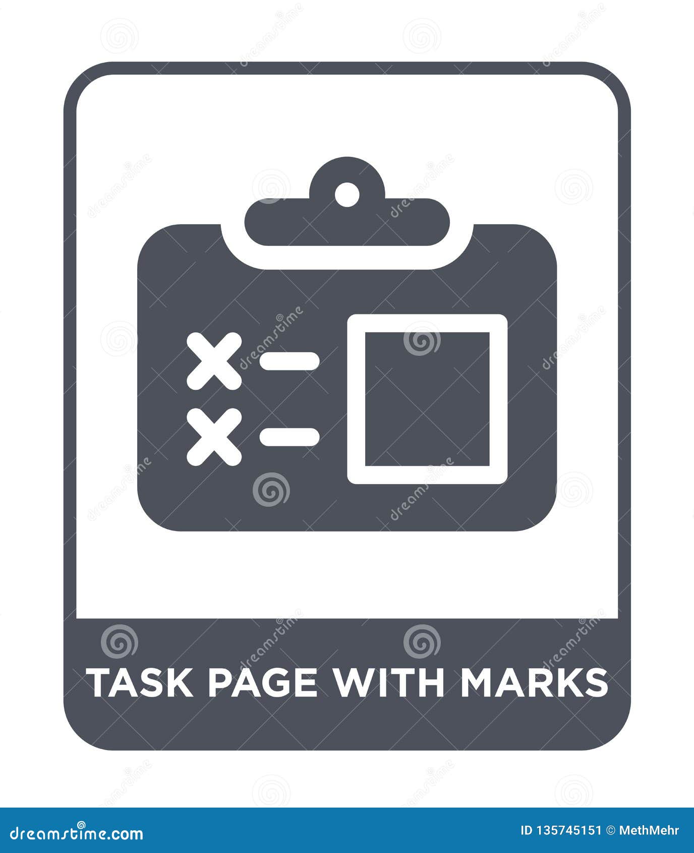 task page with marks icon in trendy design style. task page with marks icon isolated on white background. task page with marks vector icon simple and modern flat symbol