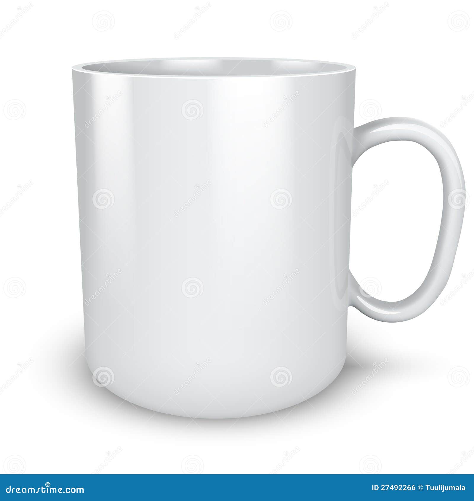 Tasse blanche blanc illustration de vecteur. Illustration du vide - 27492266