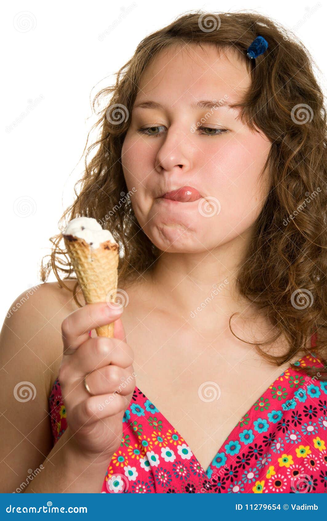 Taste icecream stock photo. Image of adorable, dress 11279654