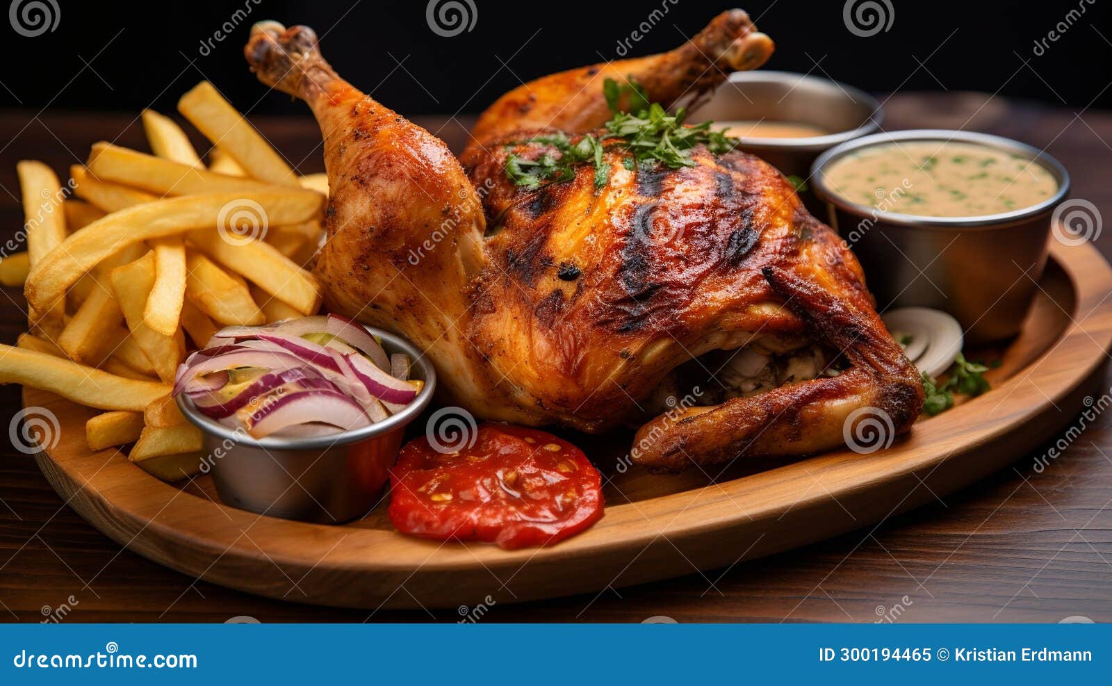 pollo a la brasa: peruvian rotisserie chicken with sides
