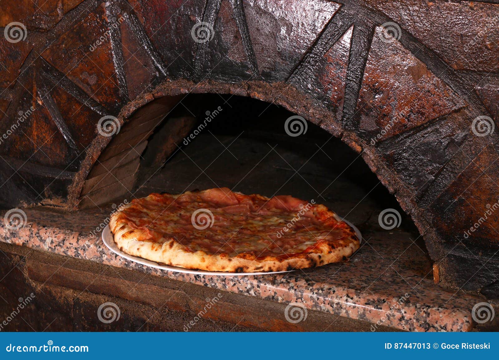 Tasteful Pizza and Brick Oven Stock Image Image of fireplace, italy
