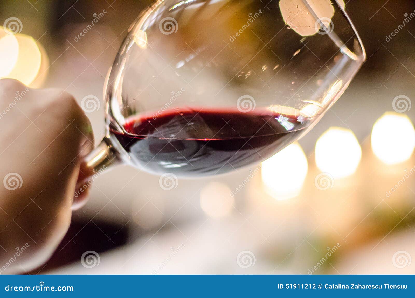 tasting red wine