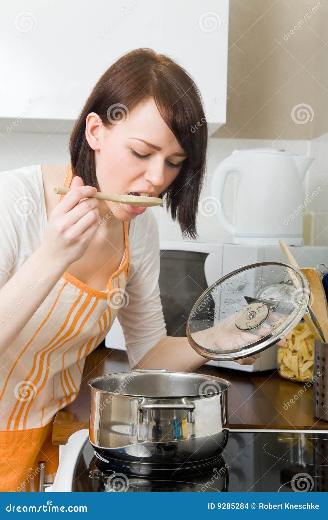 Tasting soup stock photo. Image of appetite, cuisine, caucasian - 9285284