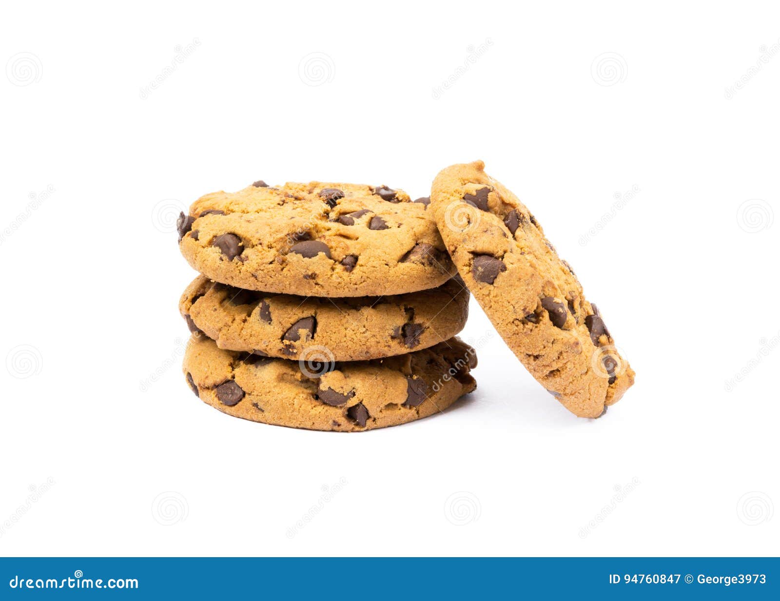 Tasty Biscuits with Chocolate Stock Image Image of chip, fattening