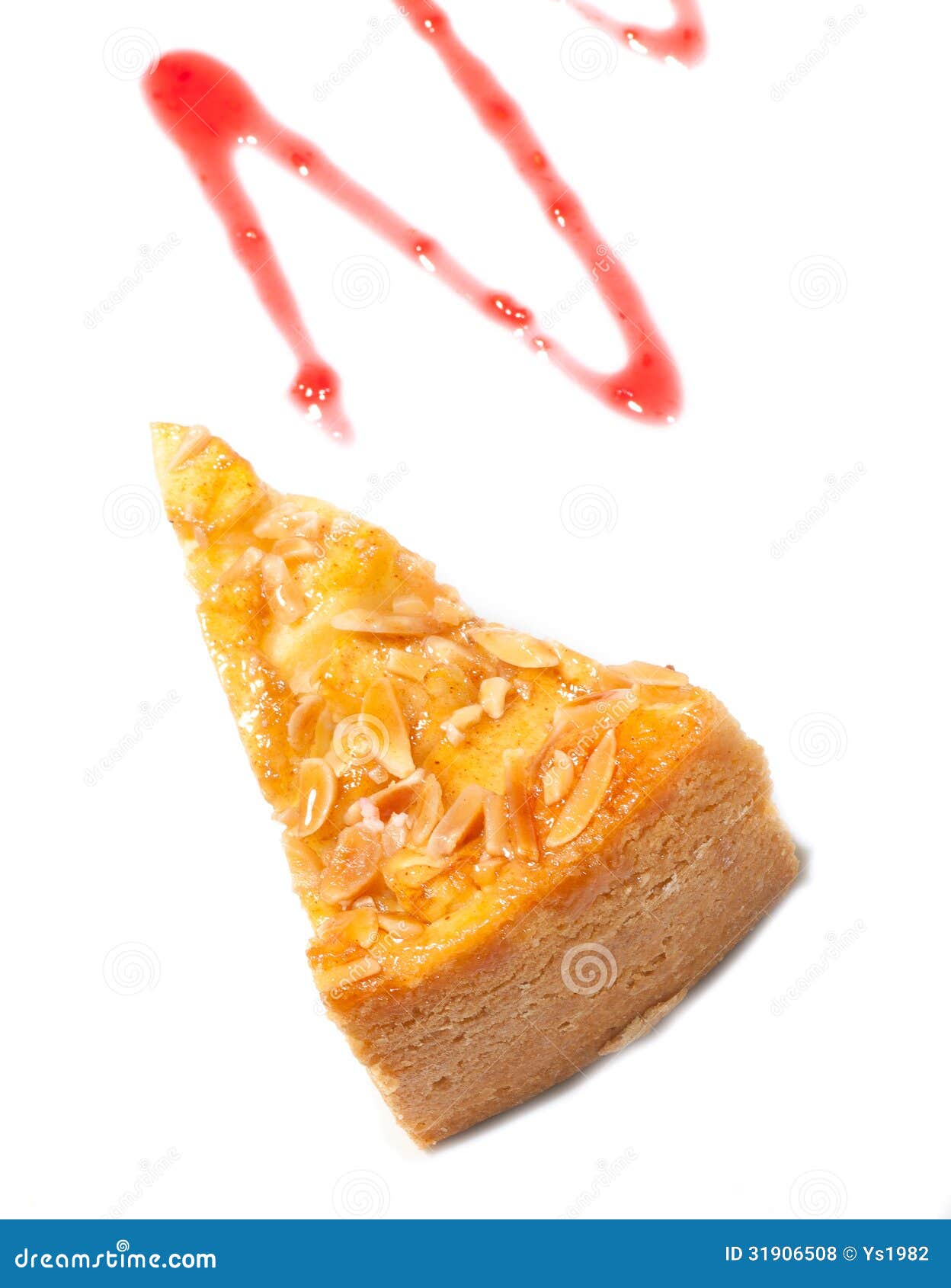 Tasty Cake on White Plate and Red Sauce Stock Photo Image of sweet, food 31906508