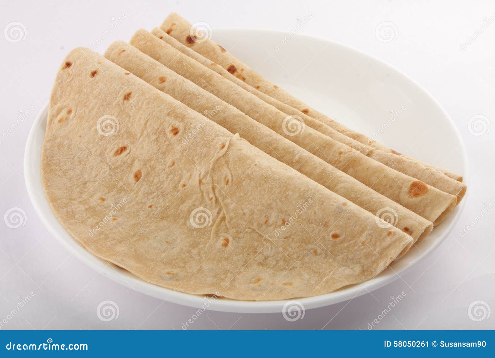 tasty chapati made of wheat flour.