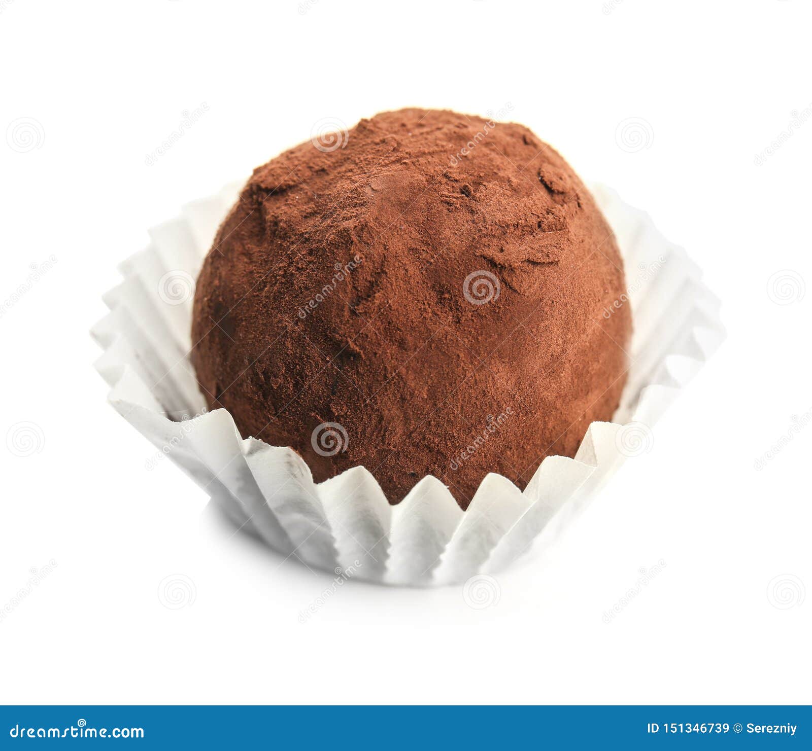Tasty Chocolate Truffle on White Background Stock Image Image of