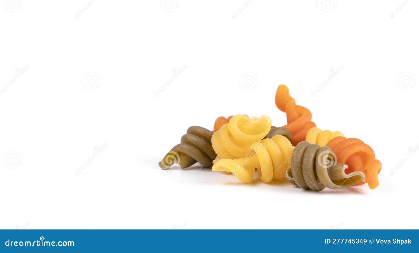 Colored Pasta on a White Background Stock Image Image of culinary