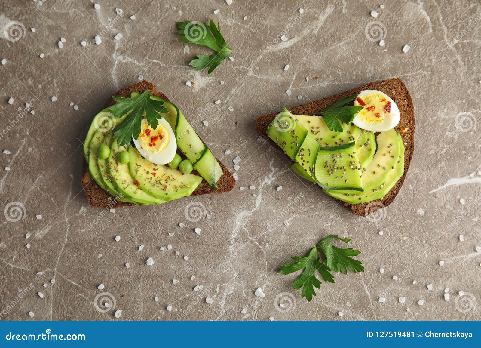 Tasty Crisp Rye Toasts with Avocado and Quail Egg Stock Image Image of ripe, quail 127519481