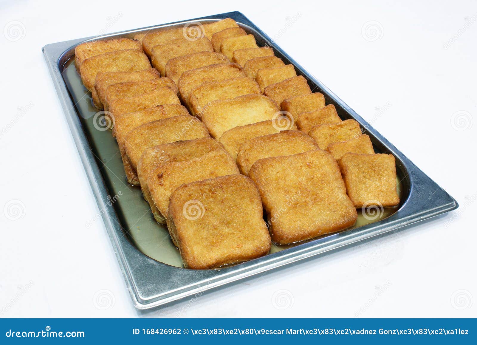 tasty and delicious typical spanish easter cake called torrija