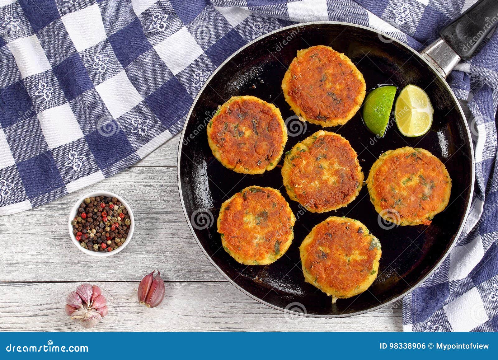 Tasty Fish Cakes With Mashed Potato Stock Photo Image of garlic, fish