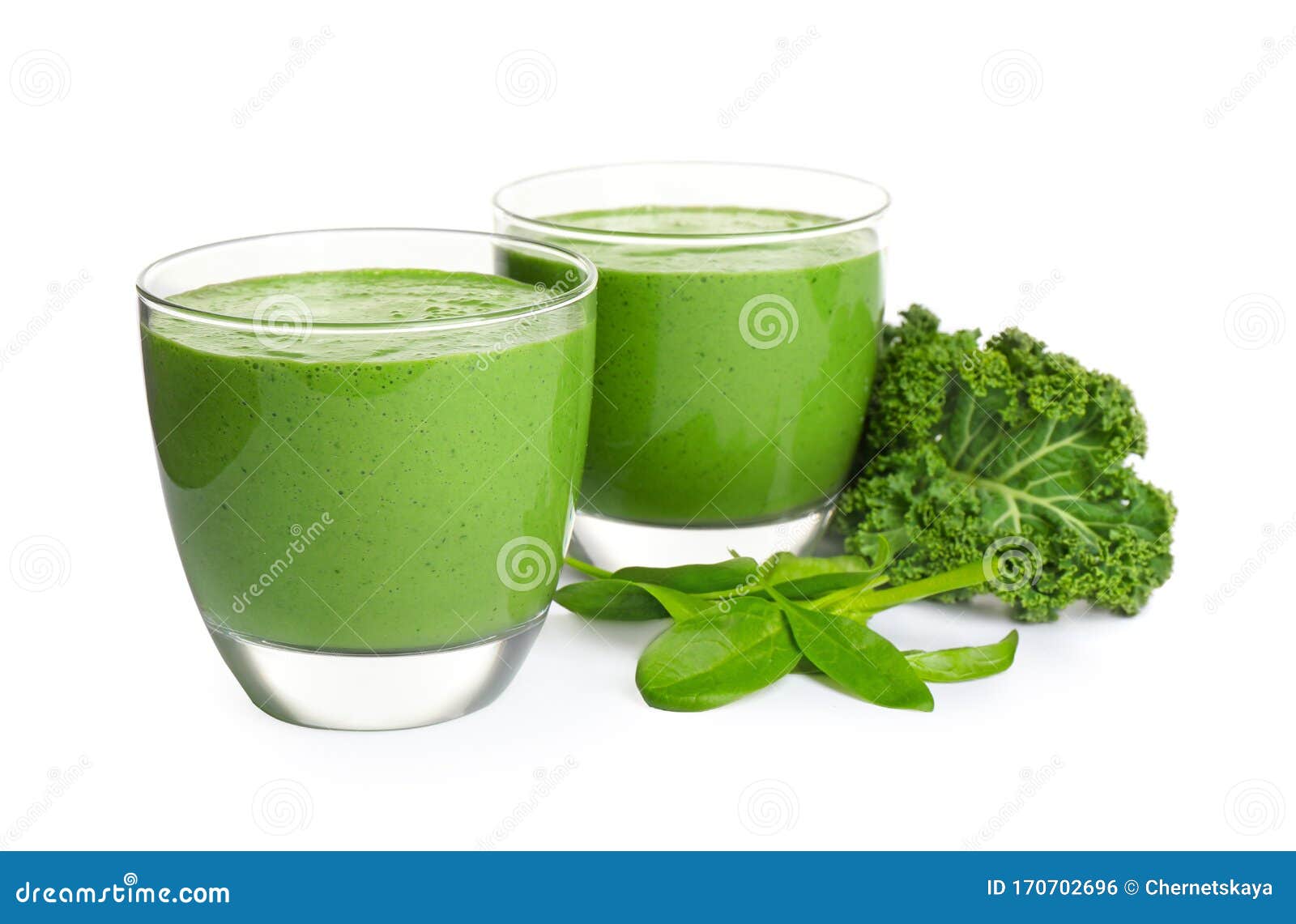 Tasty Fresh Kale Smoothie with Spinach on White Stock Photo Image of