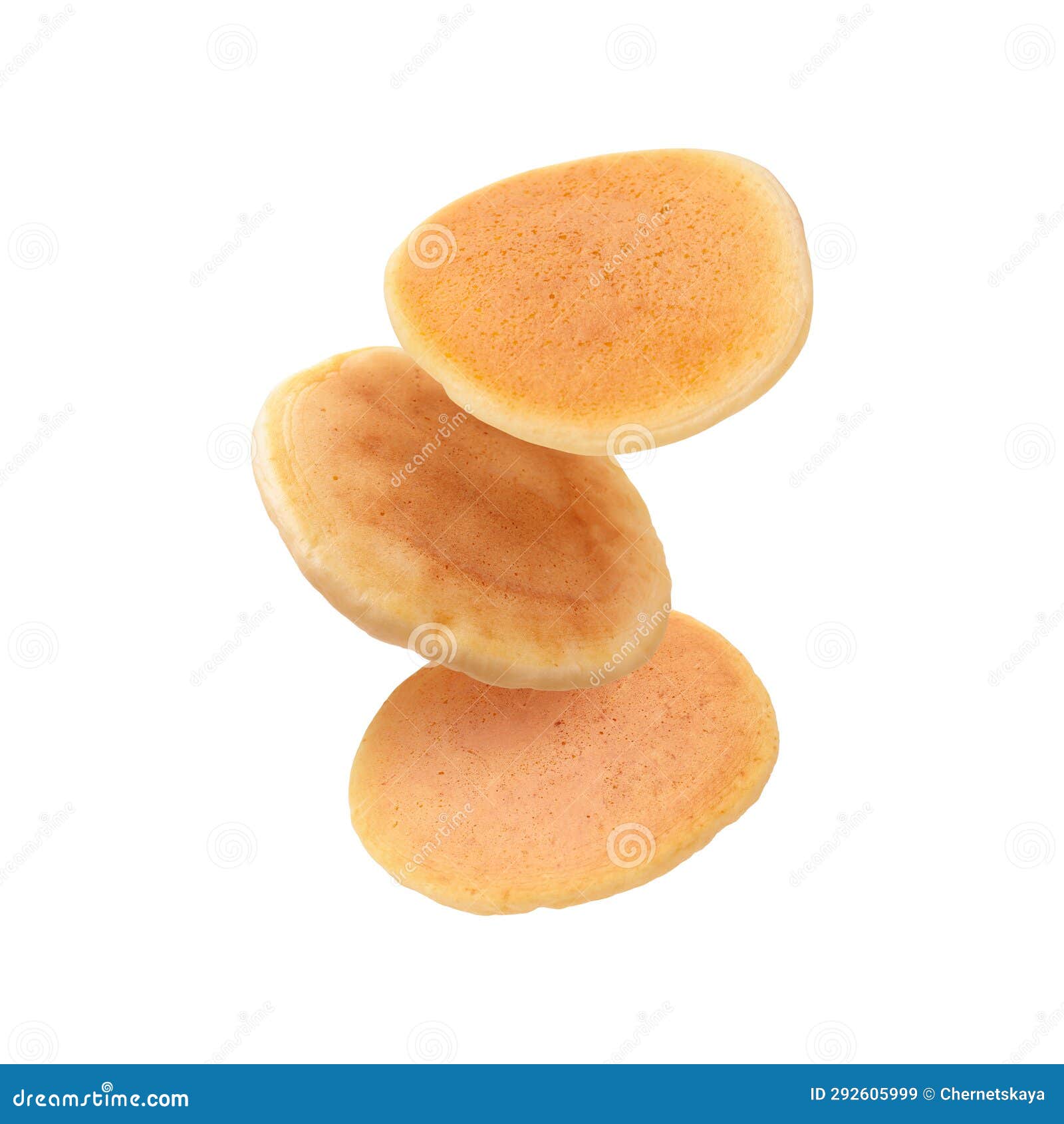Tasty Fresh Pancakes Falling on White Background Stock Image Image of