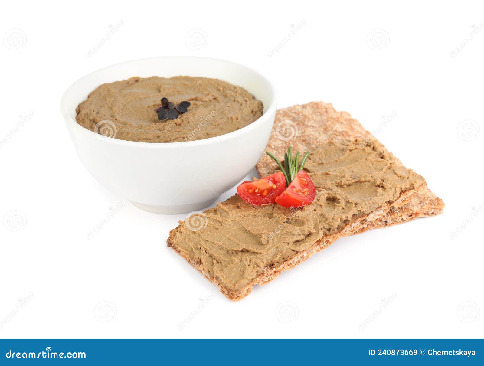 Tasty Liver Pate and Crispy Crackers on White Background Stock Image Image of appetizer, lunch